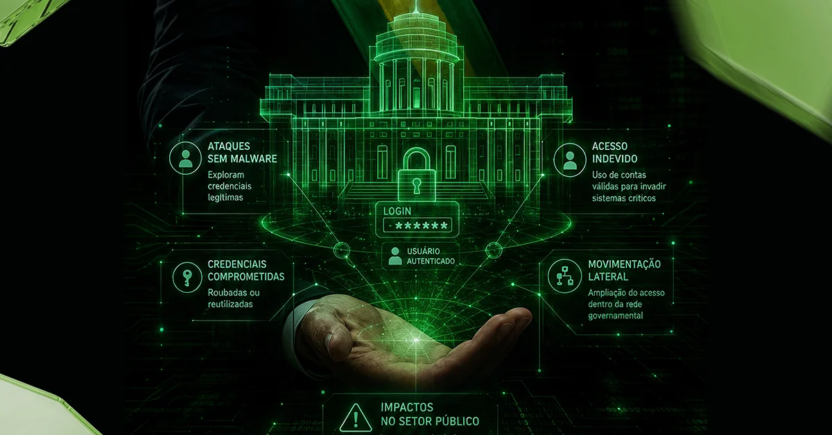 Ataques sem malware: o crescimento das invasões baseadas apenas em credenciais no setor público